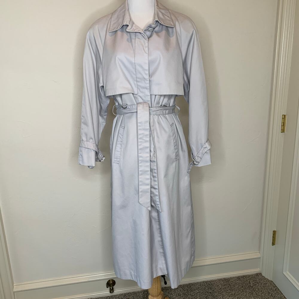 Vintage Beige Trench Coat Size 12 Cyclone by Utex Brand